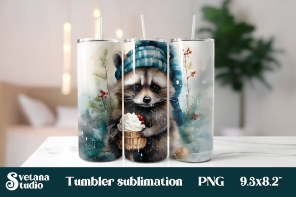 Download Christmas Raccoon Sublimation Tumbler - Sublimation tumbler Collection