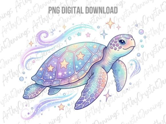 Download Pastel Iridescent Sea Turtle PNG - Turtle Collection