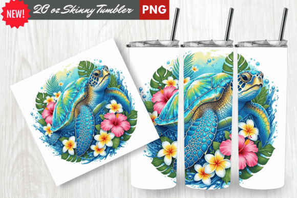 Download Crystal Shell Sea Turtle Tumbler Wrap - Turtle Collection
