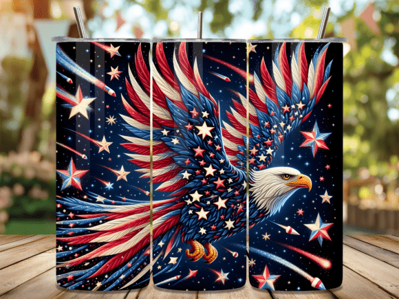 Download Stars and Stripes Eagle Tumbler Wrap - Premium Bundle