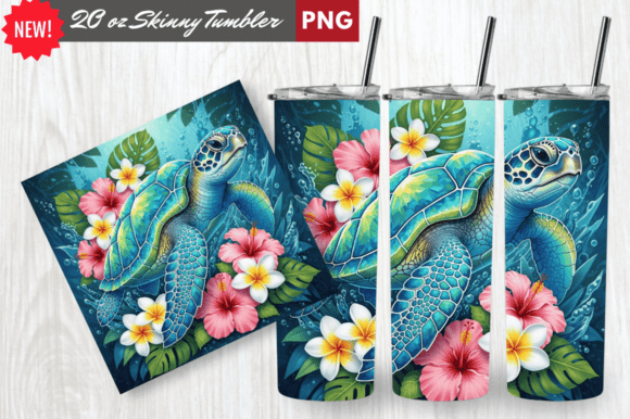 Download Crystal Shell Sea Turtle Tumbler Wrap - Turtle Collection