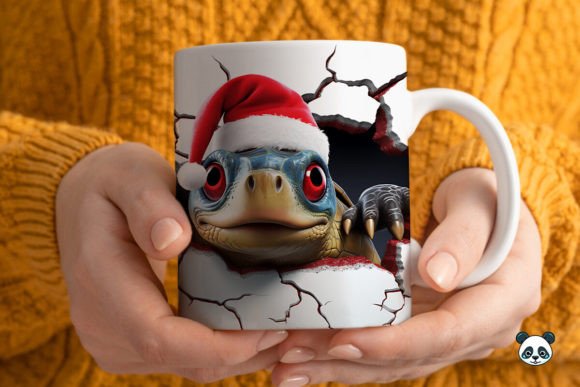 Download 3D Christmas Sea Turtle Mug Wrap 1 - Turtle Collection