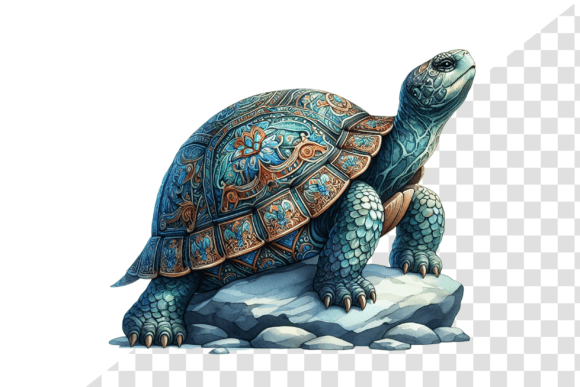 Download Regal Turtle Watercolor Clipart - Turtle Collection