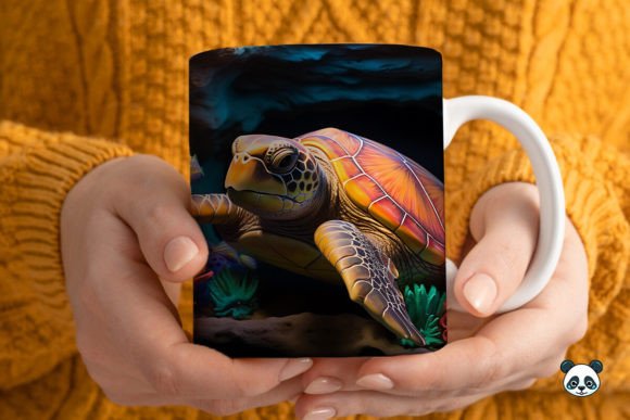 Download 3D Sea Turtle Mug Wrap Sublimation - Turtle Collection