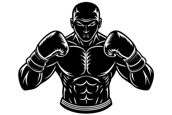 Download Single Boxer Silhouette Facing Forward - Premium Resources