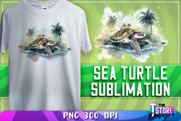 Download Sea Turtle Sublimation | T-Shirt Design - Turtle Collection