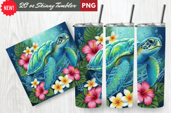 Download Crystal Shell Sea Turtle Tumbler Wrap - Turtle Collection