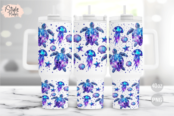 Download Rhinestone Sea Turtle 40oz Tumbler Wrap - Turtle Collection