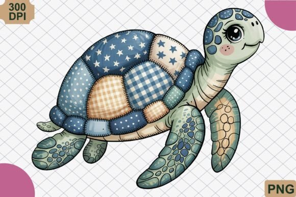 Download Patchwork Sea Turtle PNG - Turtle Collection