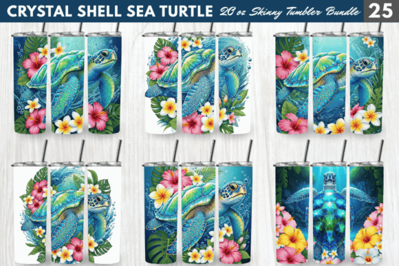 Download Crystal Shell Sea Turtle Tumbler Bundle - Turtle Collection