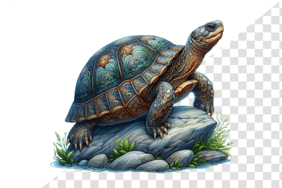 Download Regal Turtle Watercolor Clipart - Turtle Collection
