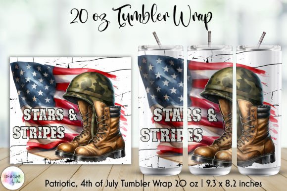 Download Stars and Stripes Patriotic Tumbler Wrap - Premium Resources