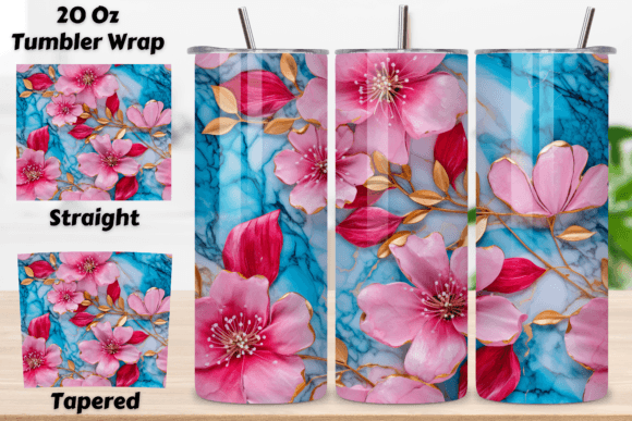 Download 3D Flowers Sublimation Tumbler | Seamles - Sublimation tumbler Collection