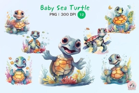 Download Baby Sea Turtle Sublimation Clipart - Turtle Collection