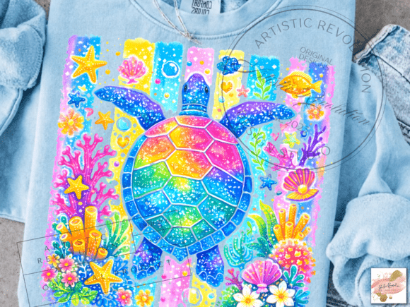 Download Preppy Coastal Summer Sea Turtle Png - Turtle Collection