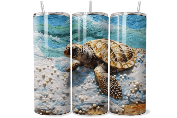 Download 3D Sea Turtle Summer Tumbler Wrap - Turtle Collection