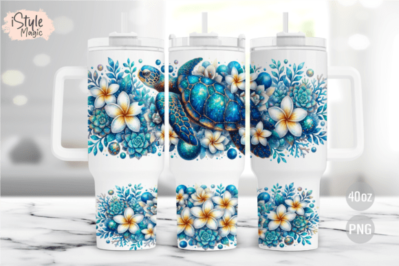Download Sea Turtle 40oz Tumbler Wrap PNG - Turtle Collection